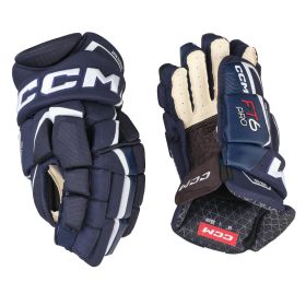 CCM Jetspeed FT6 PRO Hockey Gloves SR Navy/White 15"