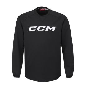 CCM Locker Room Fleece Crew Sweater SR Black L