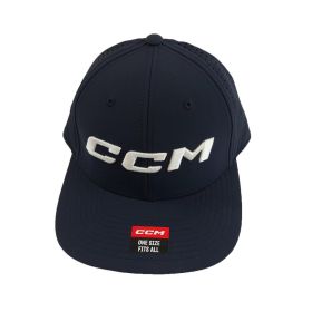 CCM Big Logo Flat Brim Cap SR Navy One Size