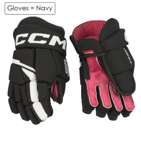 CCM Next Hockey Gloves YT Navy/White 9"