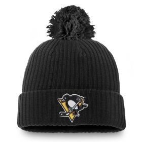 Fanatics Core Beanie w/Pom Knit Pittsburgh Penguins Zwart OS