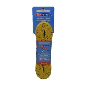 TEX STYLE Polyester Laces Yellow 244 Molded Tip
