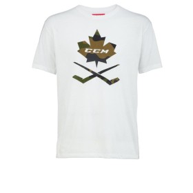 CCM CAMO S/S TEE SR White 