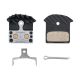 Shimano J04C metal remblok met vin, veer met splitpen (paar)