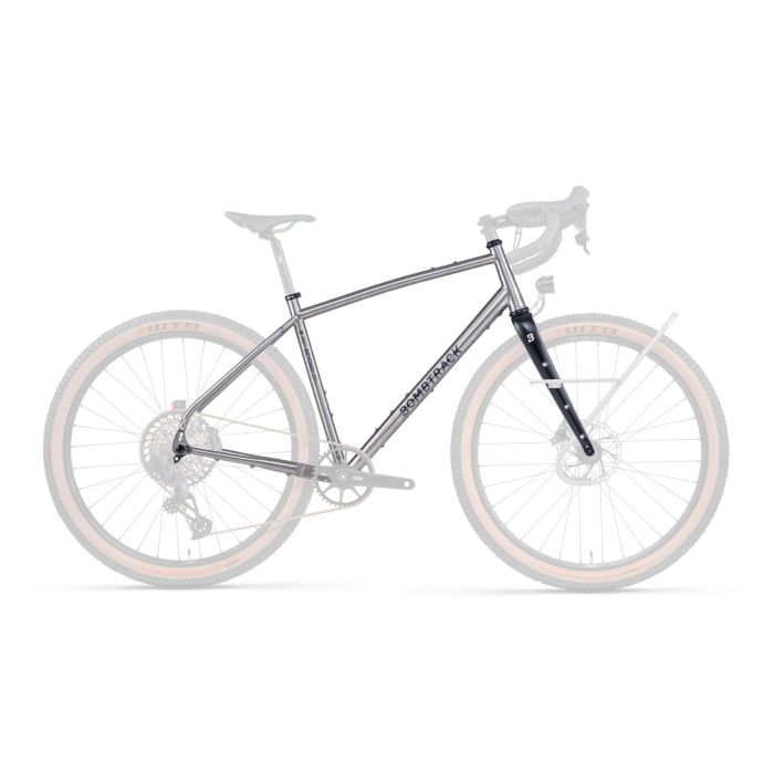 BOMBTRACK BEYOND TI Frame Fork Kit Titanium Zwart