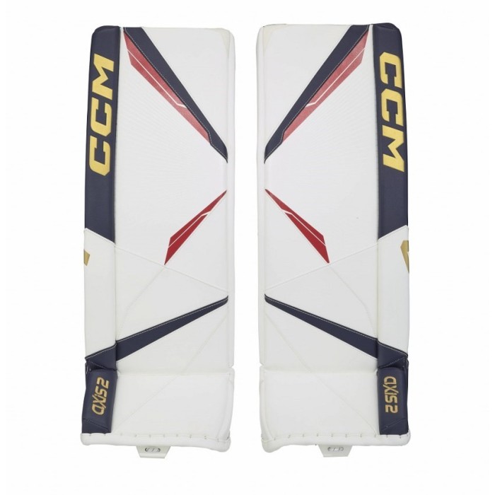 CCM AXIS 2 Goalie Leg Pads SR Custom Wit/Navy