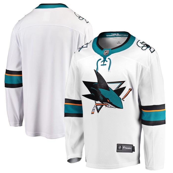 Fanatics Breakaway Jersey Away San Jose Sharks Wit