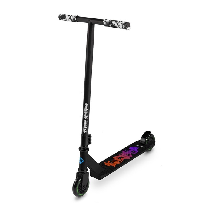 Street Surfing Trickster Stunt Scooter Black Gum 100mm