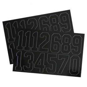 A&R Number Decals Black 2"