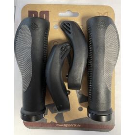 NG Sports Dual Comfort Grip + Bar end 130/34mm Black/Grey
