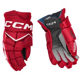 CCM Jetspeed FT8 Pro Gloves Red/White