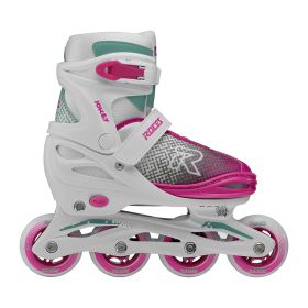 Roces - Jokey X Girl Verstelbare Skeelers - Kinderen - Wit/Roze - 26-29