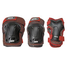 ROCES JR VENTILATED Beschermersset 3 stuks Rood/Zwart S